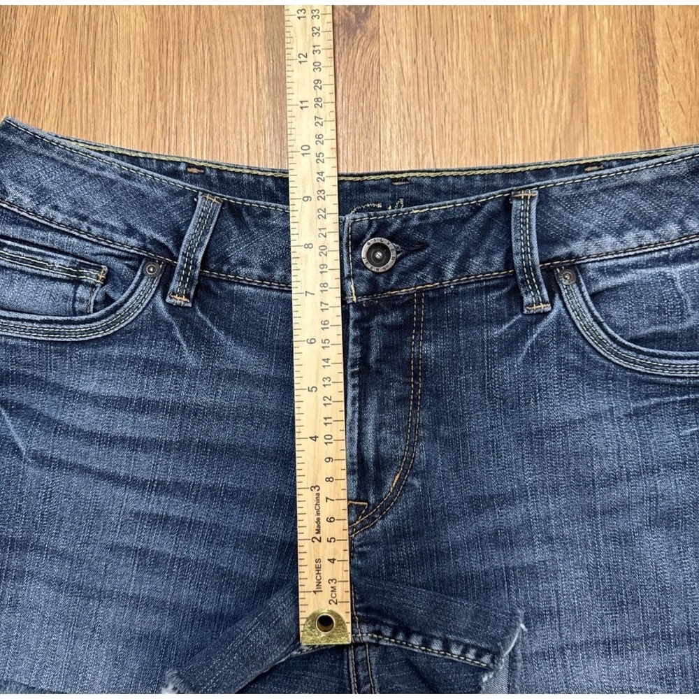 Silver Jeans Suki Denim Shorts Women 28 Blue Mid Rise Cut Off Embroidered Pocket - Picture 15 of 16